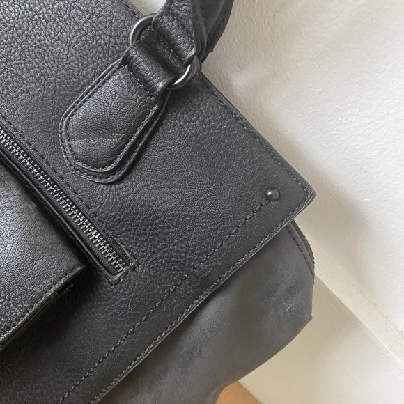 Apt. 9 Dark Gray Shoulder Bag with Ring Tassel - Picture 3 of 10